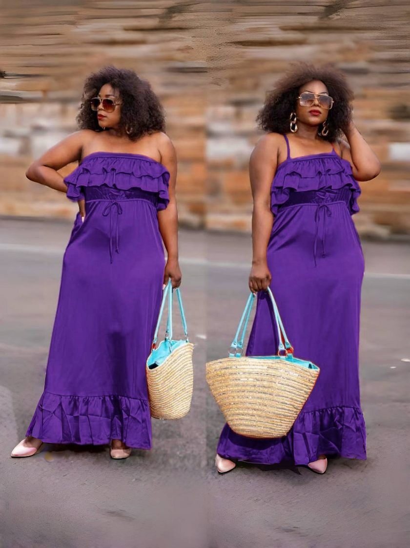 Women's Summer Sleeveless Ruffle Dress