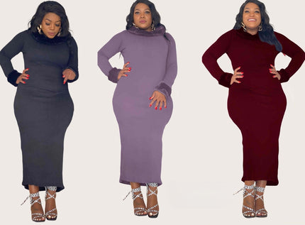 Midi Bodycon Dress  Turtleneck Winter Style