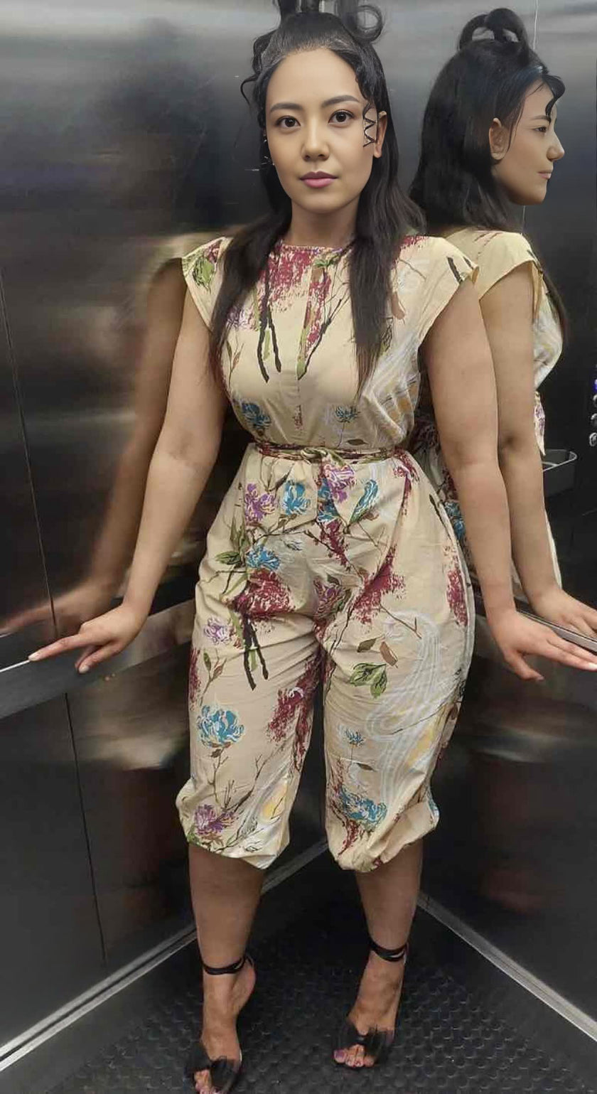Floral Pattern Short Sleeve Jumpsuit