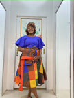 African Patchwork Dress Unique Sleeve Ethnic Chic Style