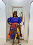 African Patchwork Dress Unique Sleeve Ethnic Chic Style
