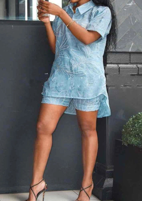 Twin Set Shirt and Shorts  Printed Floral