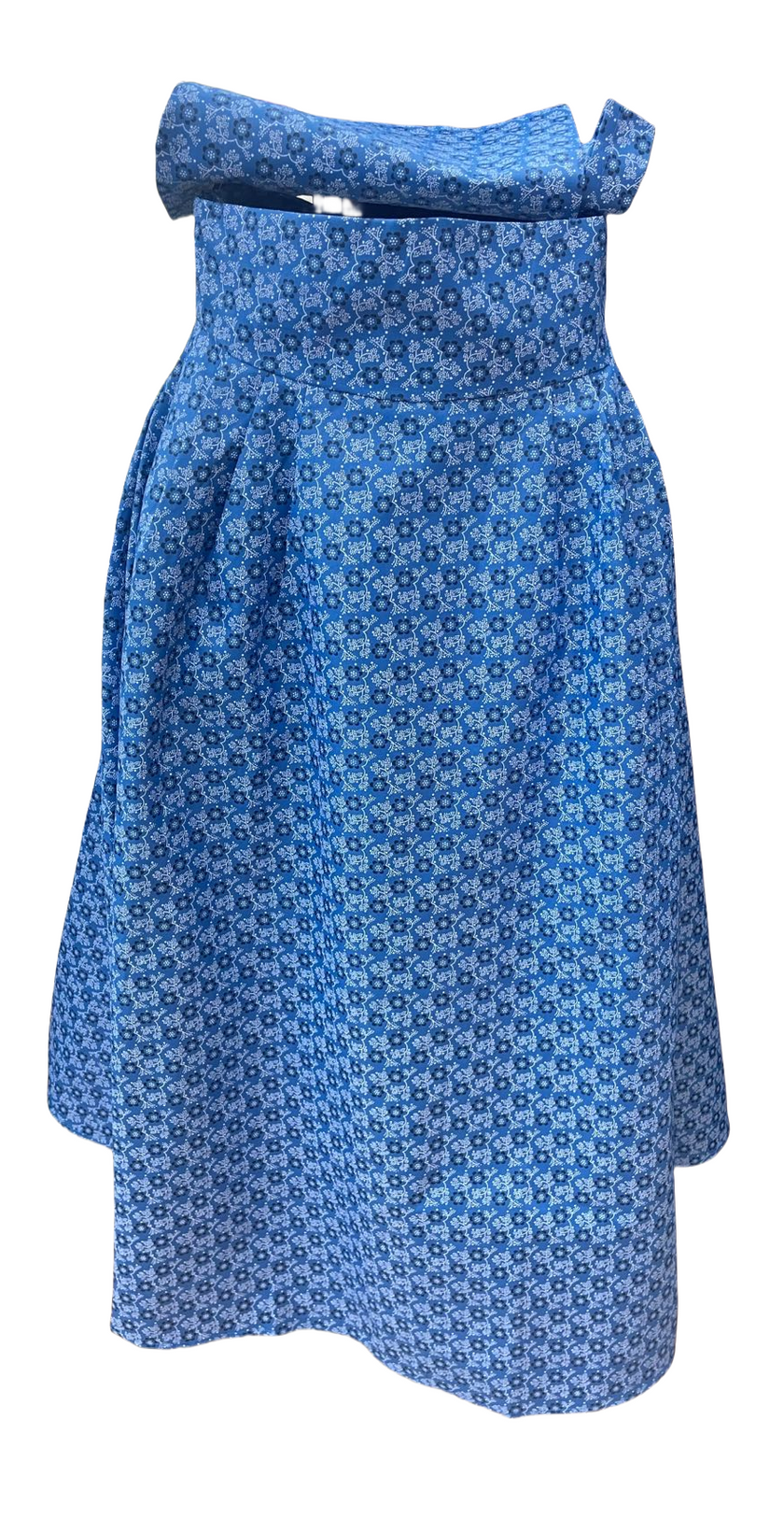 Patterned High-Waist A-Line Skirt