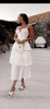 Sleeveless Tiered Midi Dress with V-Neckline and Ruffle Detailing
