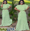 Geometric Pattern Crop Top with Flared Hem Skirt Set