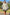 Flared Skirt Dress with Horizontal Hem Stripes and Bell Sleeves
