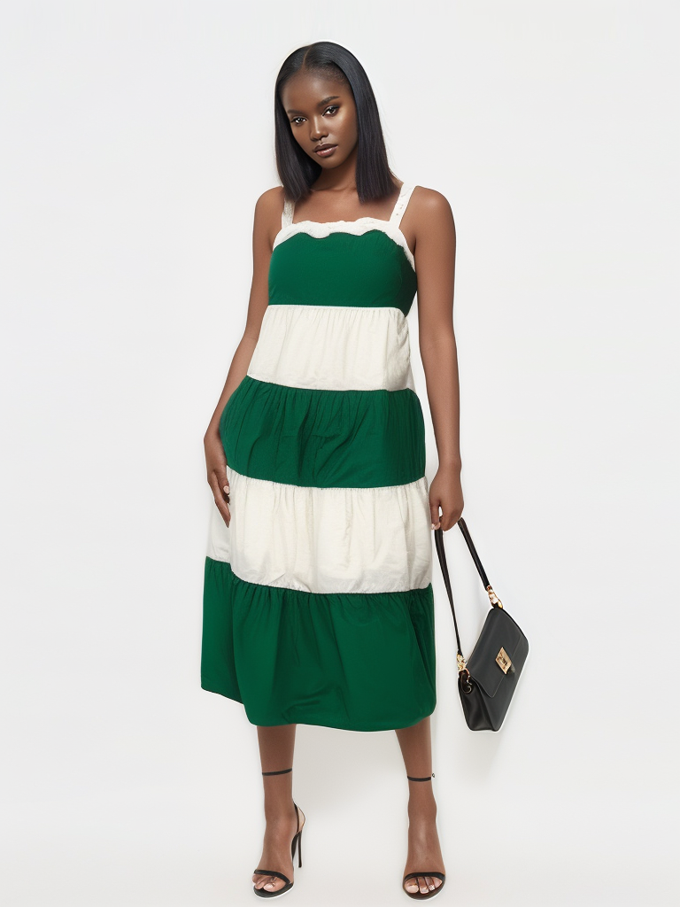 Two-Tone Layered Dress