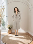 Coat Fur-Lined Belted Winter Warm Chic Outerwear