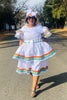 Ethnic Skirt Dress Set with Coordinated Headpiece