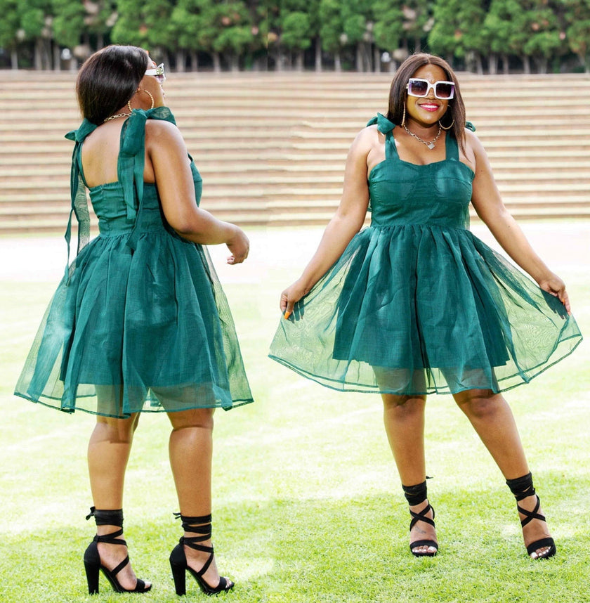 Tie-Waist Halter Neck Dress