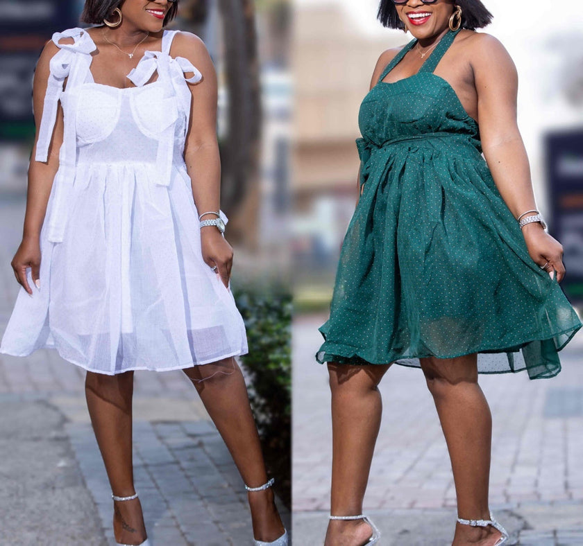 Tie-Waist Halter Neck Dress