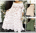Off-Shoulder Long Dress with Red Heart Pattern