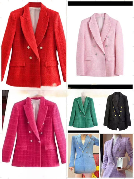 DoubleBreasted Blazer  Chic Work Wear