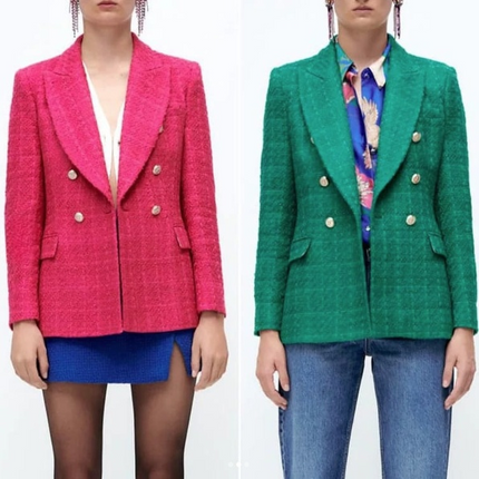 DoubleBreasted Blazer  Chic Work Wear