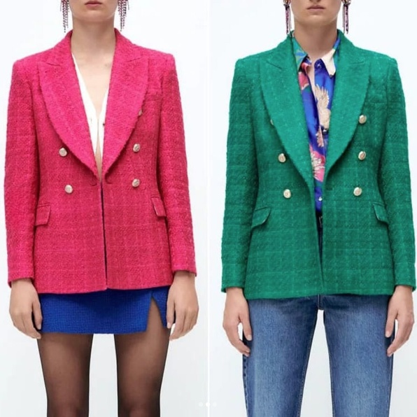 DoubleBreasted Blazer  Chic Work Wear