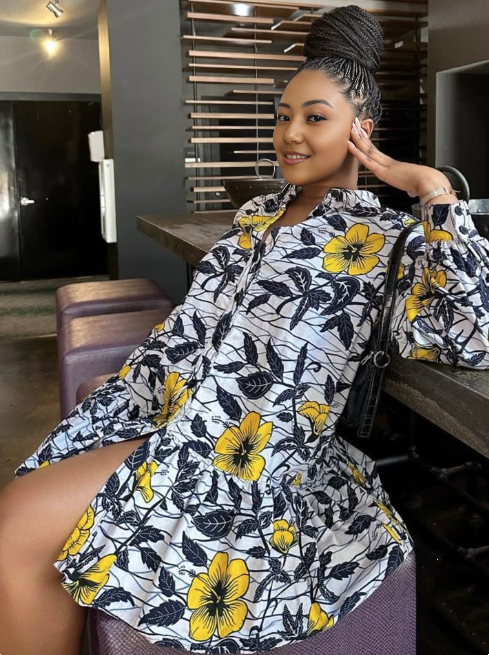 Fashion Floral Print Loose Long-Sleeve Dress