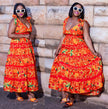 Floral Pattern Sleeveless Maxi Dress