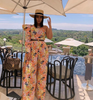 Floral One Shoulder Ruffle Jumpsuit