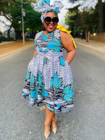 Skirt Pleated Traditional Bold Floral Motif Chic