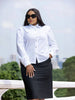 Classic Business Long-Sleeve Shirt with Button Embellishment