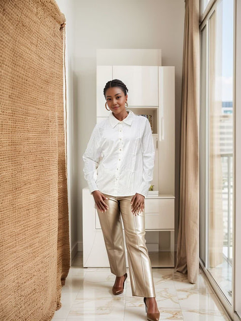 Classic Collar Shirt  Long Sleeve Work Wear