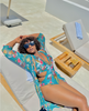 Women's Floral Two-Piece Swimsuit｜Convertible Cover-Up