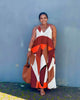 Geometric Print Sleeveless Maxi Dress