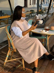 Layered Knit Dress – Sleeveless Loose Fit