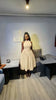 Women's Sleeveless Halter Neck Midi Dress with Pleated Skirt and Fitted Waist