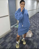 Casual Loose-Fit Hoodie - Front Pocket Design and Long Sleeve Features