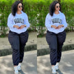 Hoodie Set Loose Casual Letter Print Sporty Style