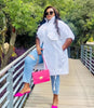 Minimalist Cuffed Sleeves Shirt Dress