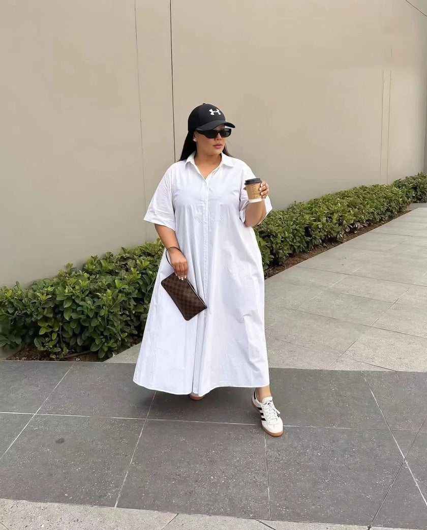 Short-Sleeve Shirt Dress
