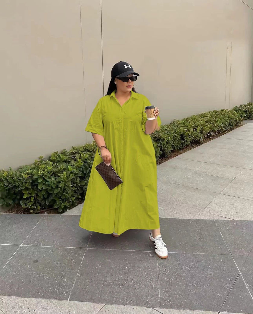 Short-Sleeve Shirt Dress