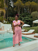 Tropical Print 4-Piece Swimsuit Set for Women | Bikini + Cover-Up + Ruffle Top + Sheer Skirt