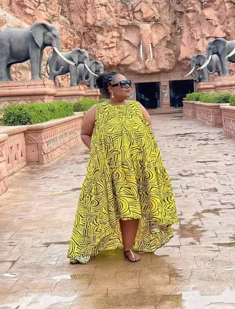 Patterned Flare Maxi Dress