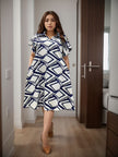 Geometric Pattern Loose Dress