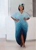 Women's V-Neck Drawstring Ruched Dress