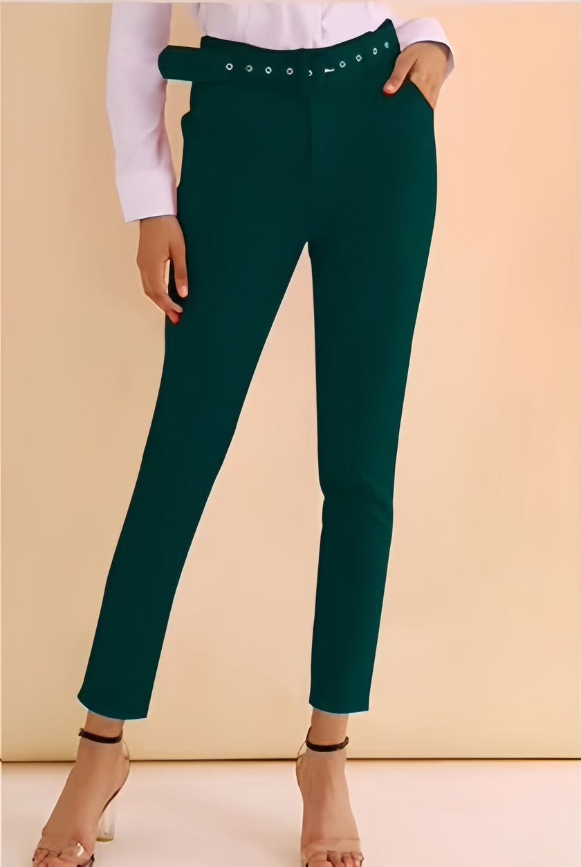 Modern High-Rise Trousers with Sleek Silhouette
