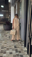 Loose Sleeveless Top and High-Waisted Wide-Leg Pants Two-Piece Set, Simple Solid Design
