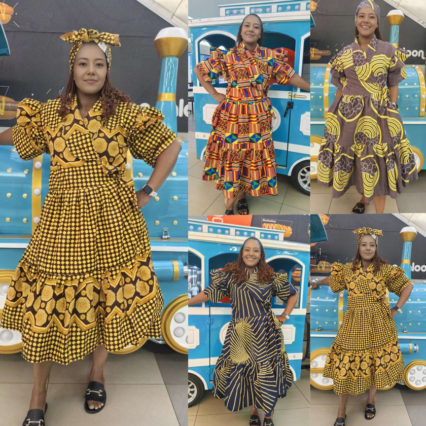 Different Pattern Free Size Wrap Traditional Dress