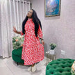 Mid-Length Flared Shirt Dress with Structured Collar and Button-Down Front”