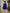 Blue Geometric Pattern Sheer Dress with Three-Quarter Sleeves and Loose Fit