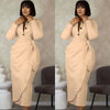 Nude midi dress with bow detail, button front and stretchy waist