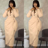 Elegant Long Sleeve Dress with Button Detail and Bow Accent