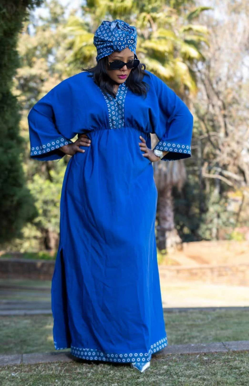 Ethnic Geometric Pattern Robe Dress