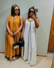Sleeveless A-line Dress with Simple Line Design