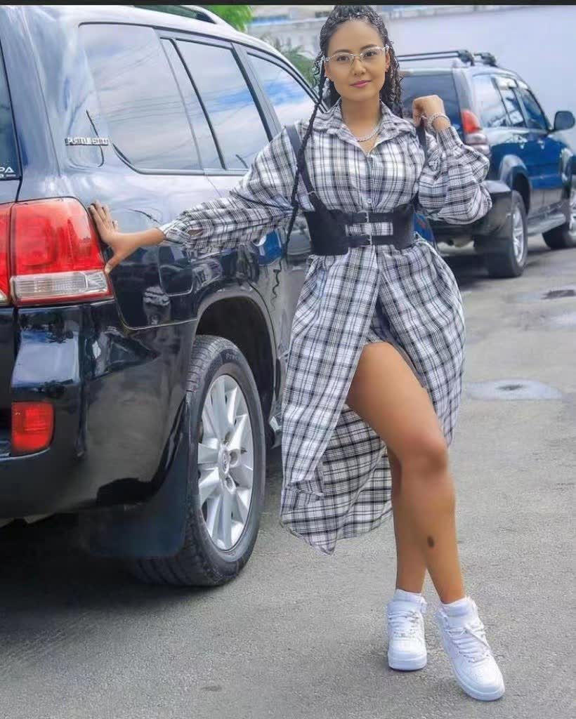 Checkered Button-Down Shirt Dress