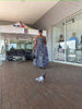 Chinese Retro Style Sleeveless Cutout Dress, Geometric Pattern Design, Loose Long Skirt