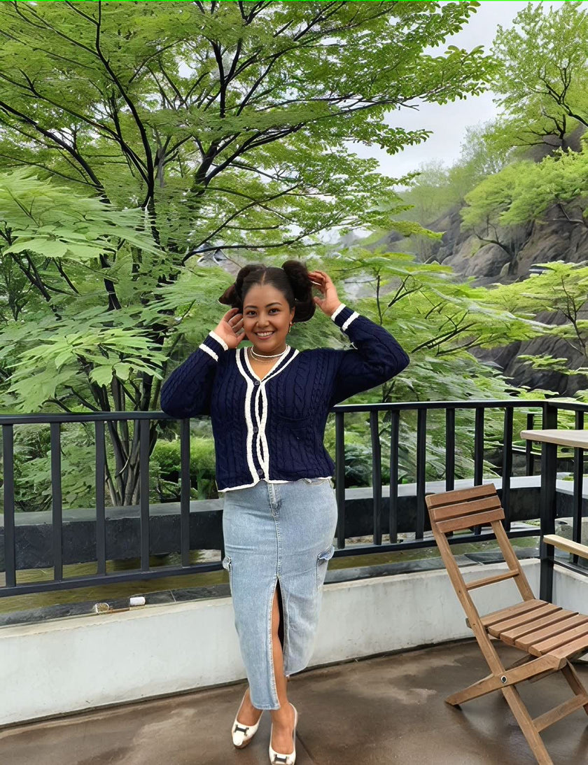 Trendy Women's Knitted Cardigan